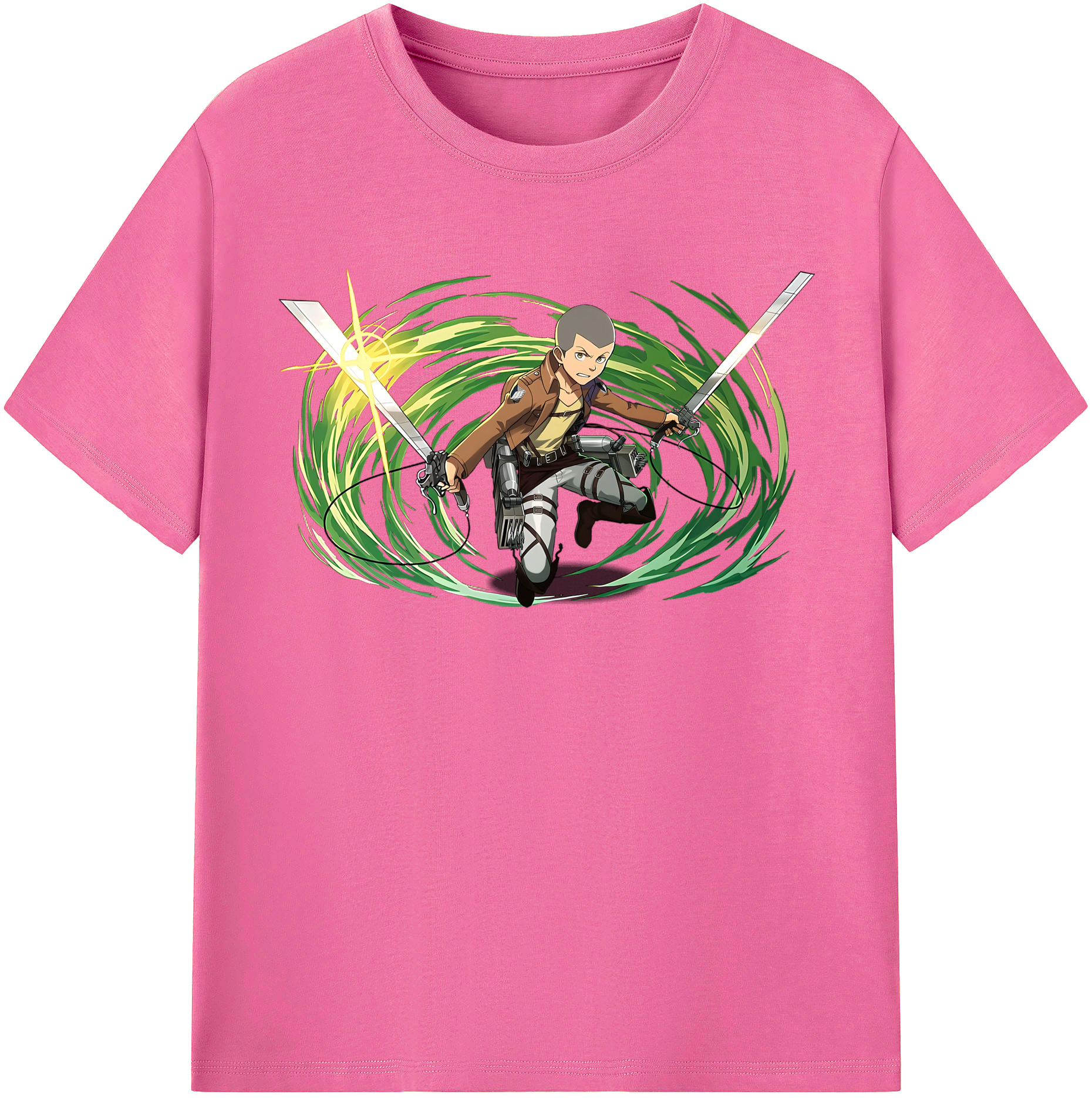 （画像用） 進撃の巨人 コニー·スプリンガー Attack on Titan Connie Springer レディースカジュアルプリントTシャツ（綿100％）